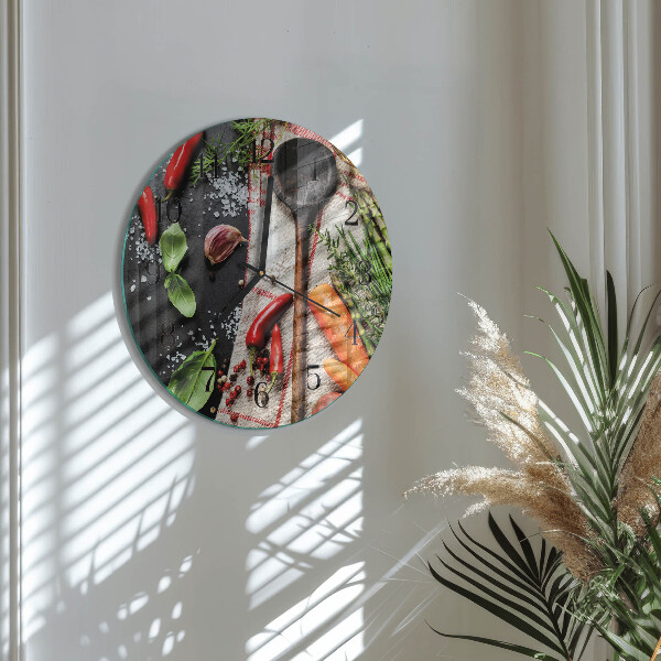Reloj de pared redondo Especias
