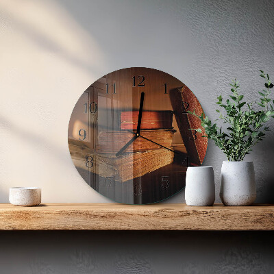 Reloj de pared redondo Libro