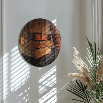 Reloj de pared redondo Libro