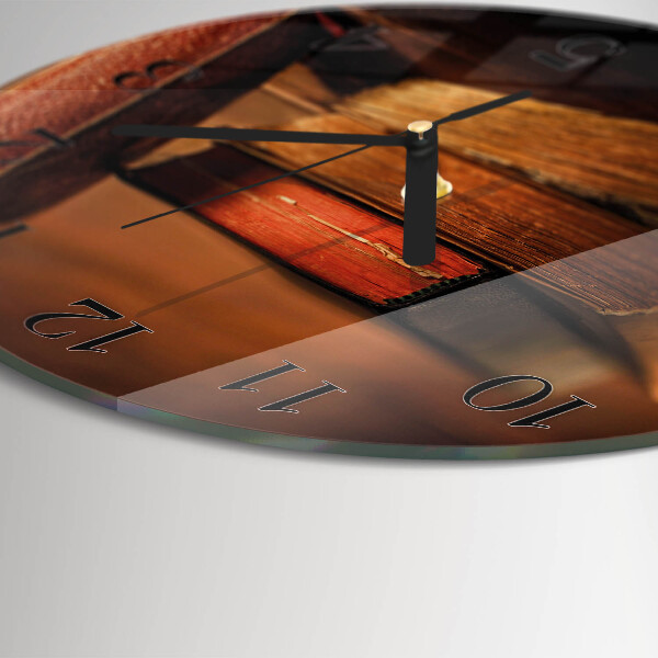 Reloj de pared redondo Libro