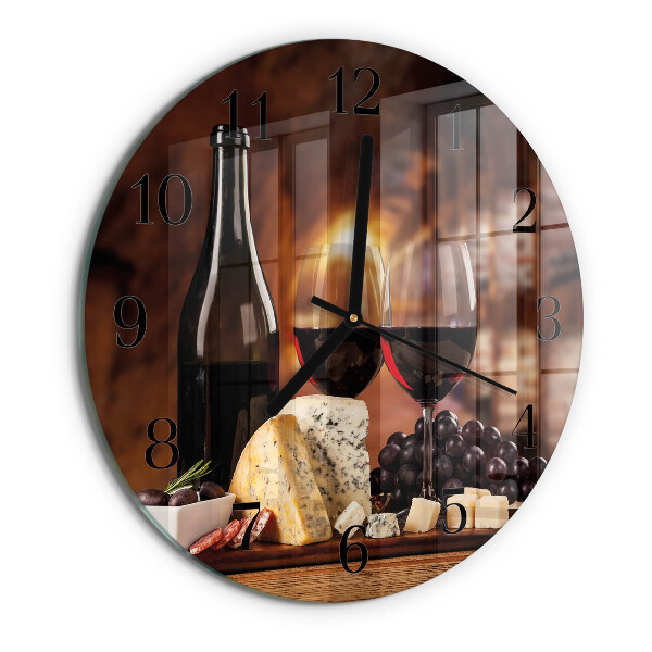 Reloj de pared redondo Vino