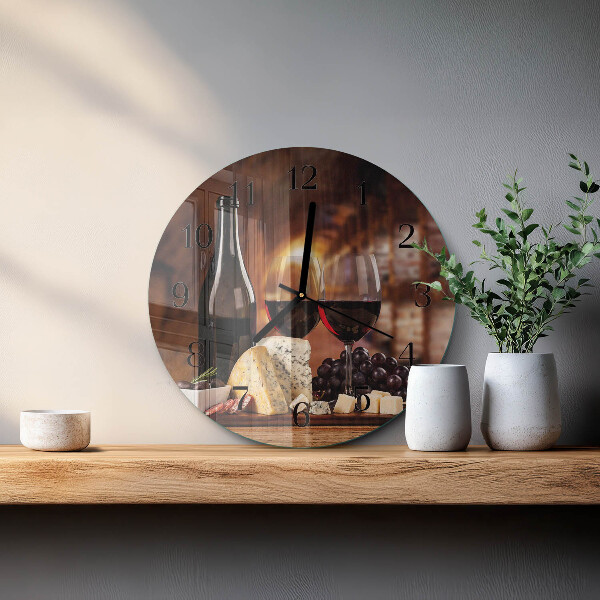 Reloj de pared redondo Vino