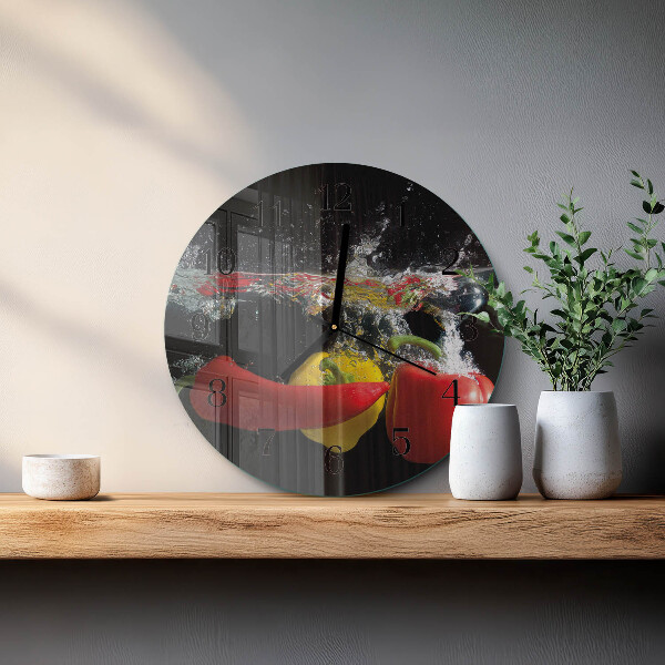 Reloj de pared redondo Pimienta