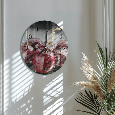 Reloj de pared redondo Cereza