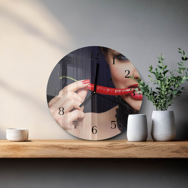 Reloj de pared redondo Ají picante