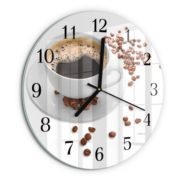Reloj de pared redondo Café