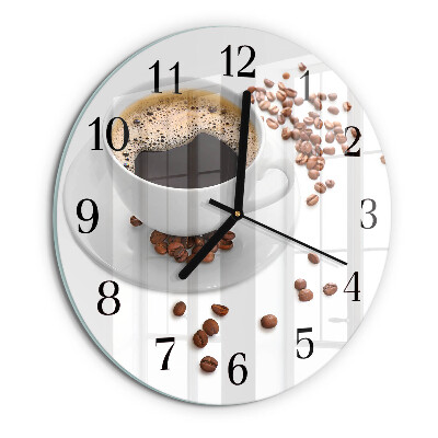 Reloj de pared redondo Café