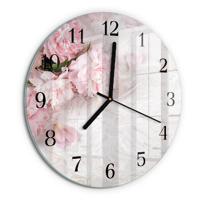 Reloj de pared redondo Flores