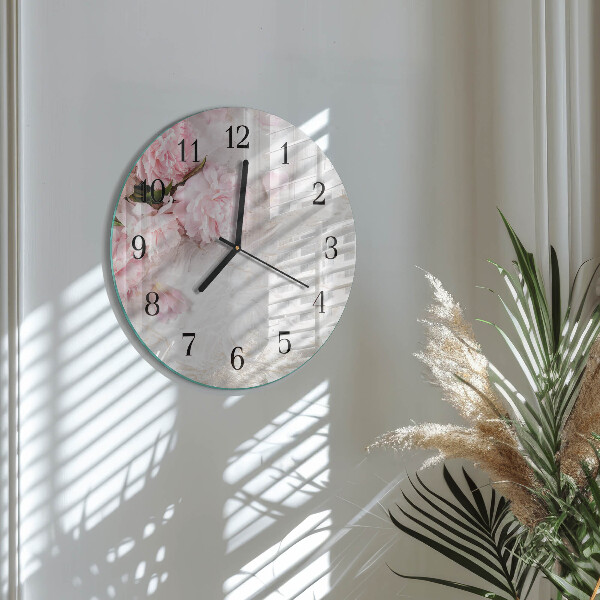 Reloj de pared redondo Flores