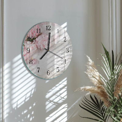 Reloj de pared redondo Flores