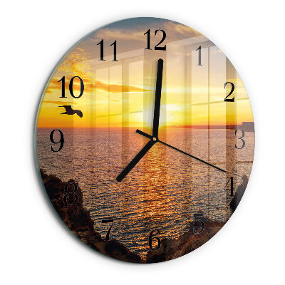 Reloj de pared redondo Atardecer
