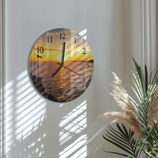 Reloj de pared redondo Atardecer