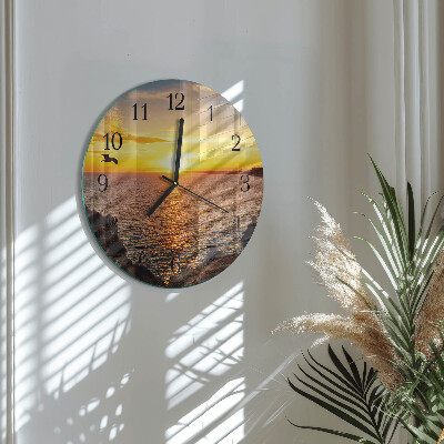 Reloj de pared redondo Atardecer