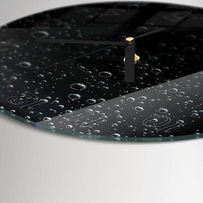 Reloj de pared redondo Gotas