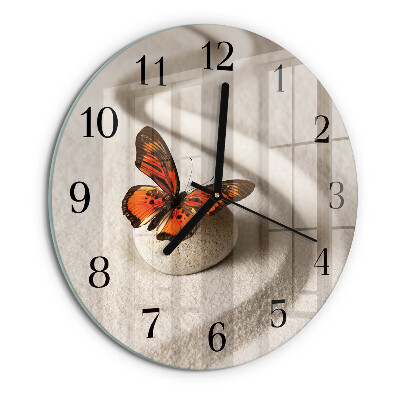 Reloj de pared redondo Mariposa