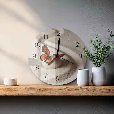 Reloj de pared redondo Mariposa