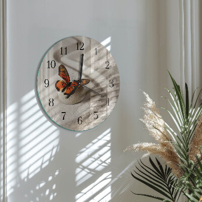 Reloj de pared redondo Mariposa