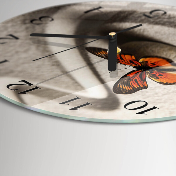 Reloj de pared redondo Mariposa