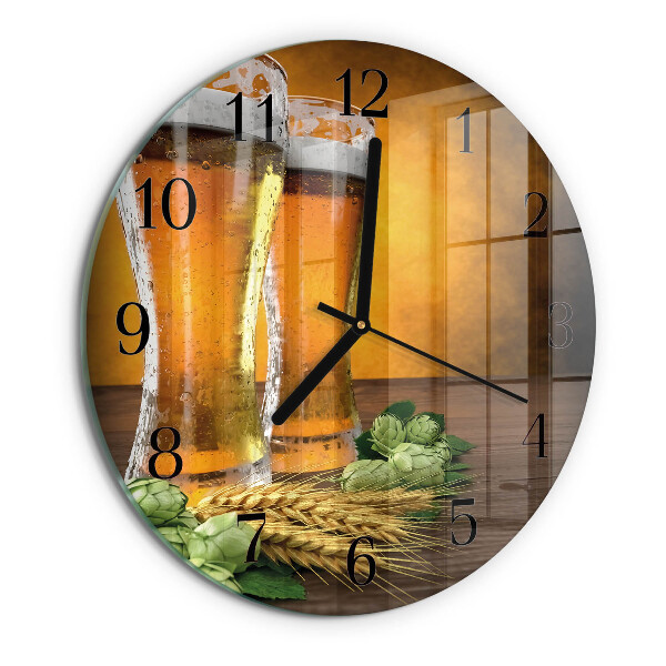 Reloj de pared redondo Vasos de cerveza