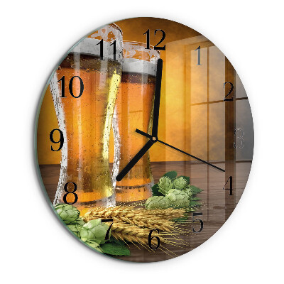 Reloj de pared redondo Vasos de cerveza