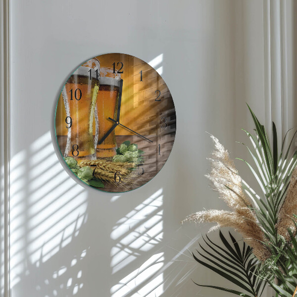 Reloj de pared redondo Vasos de cerveza