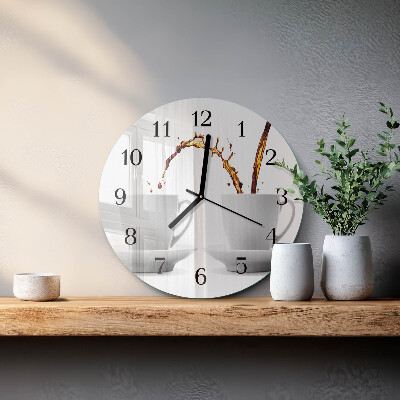 Reloj de pared redondo Tazas de café