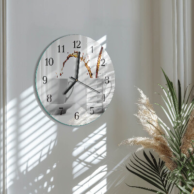 Reloj de pared redondo Tazas de café