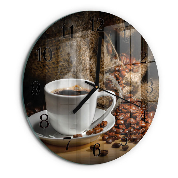 Reloj de pared redondo Café
