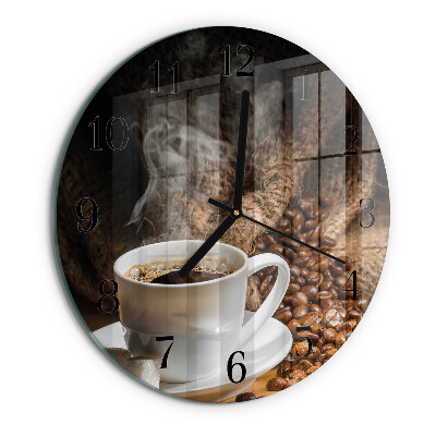 Reloj de pared redondo Café