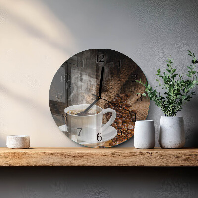 Reloj de pared redondo Café