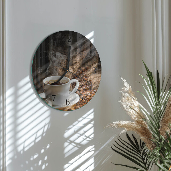 Reloj de pared redondo Café