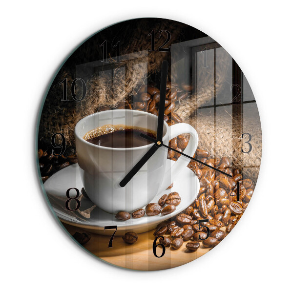 Reloj de pared redondo Café