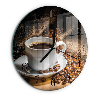 Reloj de pared redondo Café