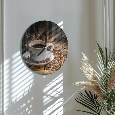 Reloj de pared redondo Café