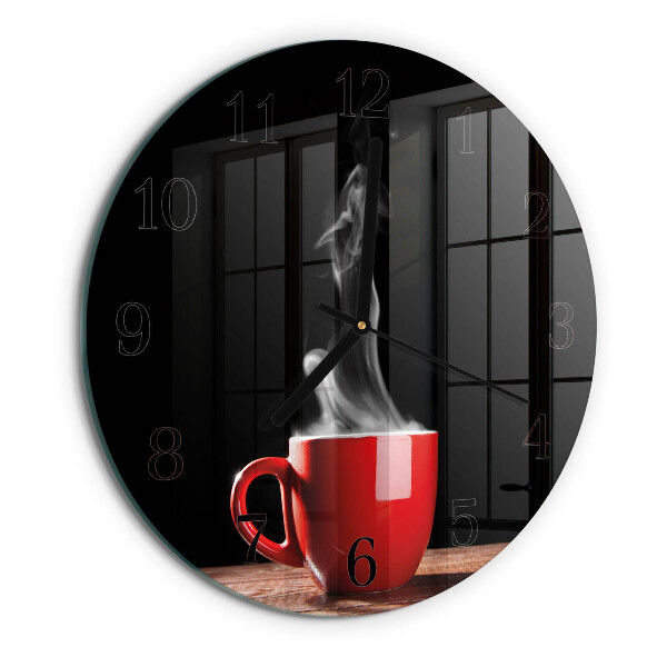 Reloj de pared redondo Taza de café