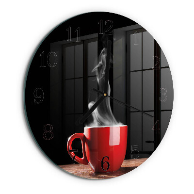 Reloj de pared redondo Taza de café