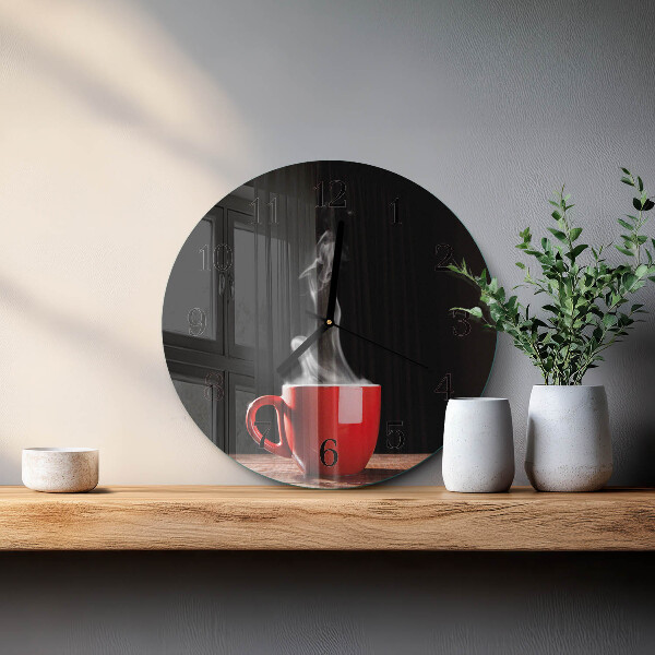 Reloj de pared redondo Taza de café