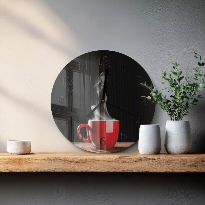 Reloj de pared redondo Taza de café