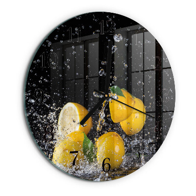 Reloj de pared redondo Limones