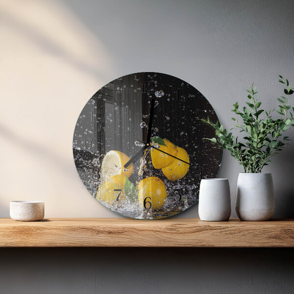 Reloj de pared redondo Limones