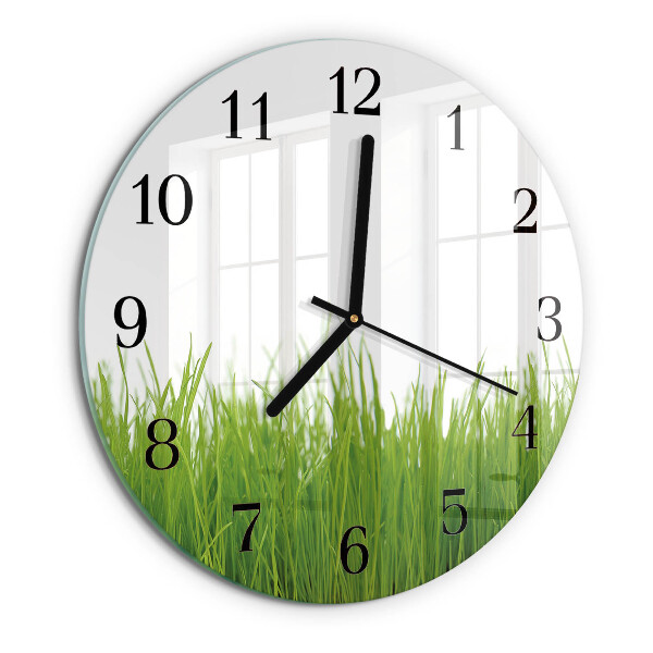 Reloj de pared redondo Césped