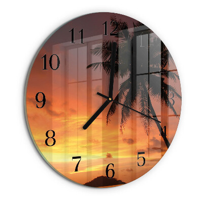 Reloj de pared redondo Palmera