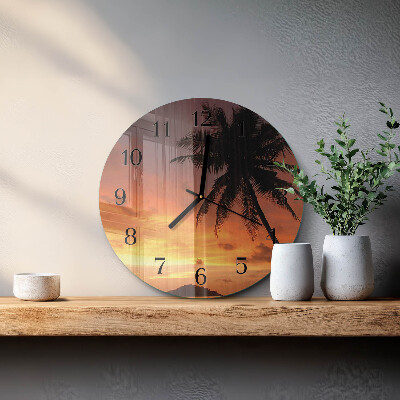 Reloj de pared redondo Palmera