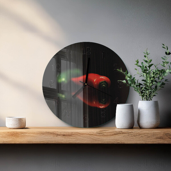 Reloj de pared redondo Pimienta
