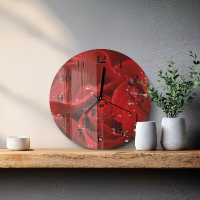 Reloj de pared redondo Rosa