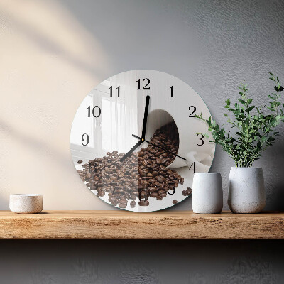 Reloj de pared redondo Taza de café
