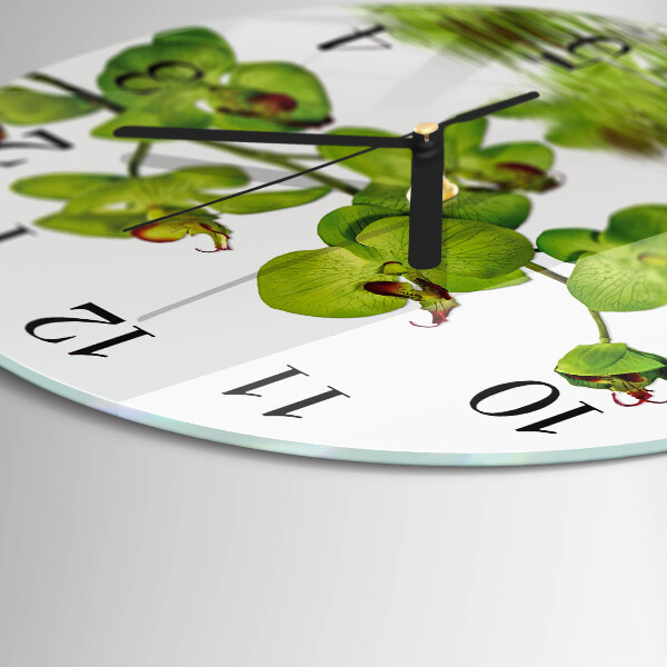 Reloj de pared redondo Orquídea