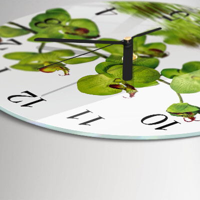 Reloj de pared redondo Orquídea