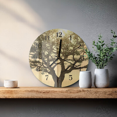 Reloj de pared redondo Árbol