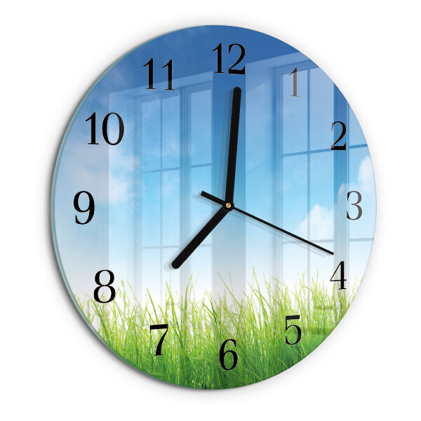 Reloj de pared redondo Césped